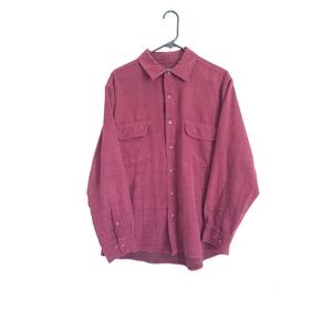 Maroon Sueded George Mens Button Down